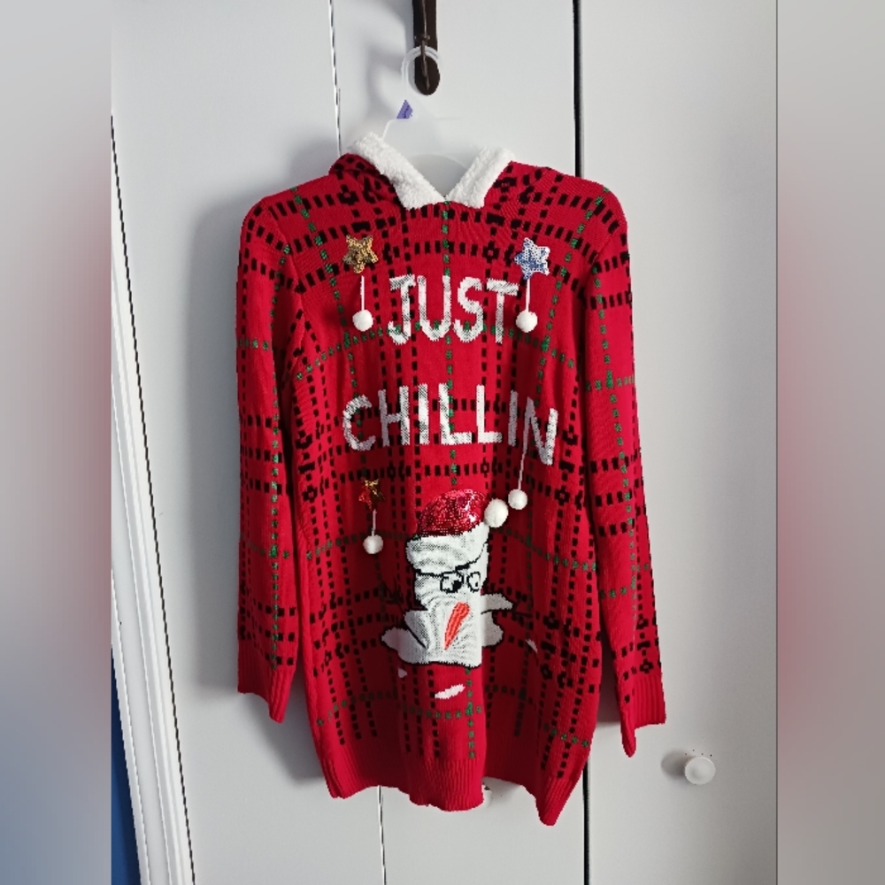 NB sherpa hoodie christmas sweater